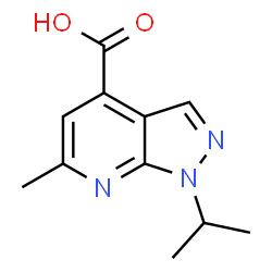 ChemSpider 2D Image | 1-isopropyl-6-methylpyrazolo[3,4-b]pyridine-4-carboxylic acid | C11H13N3O2