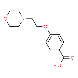 ChemSpider 2D Image | 4-[2-(4-Morpholinyl)ethoxy]benzoic acid | C13H17NO4
