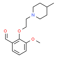 ChemSpider 2D Image | 3-Methoxy-2-[2-(4-methyl-1-piperidinyl)ethoxy]benzaldehyde | C16H23NO3