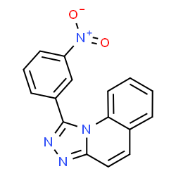ChemSpider 2D Image | 1-(3-Nitrophenyl)[1,2,4]triazolo[4,3-a]quinoline | C16H10N4O2
