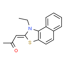 ChemSpider 2D Image | (1Z)-1-(1-Ethylnaphtho[1,2-d][1,3]thiazol-2(1H)-ylidene)acetone | C16H15NOS
