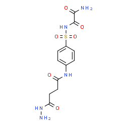 ChemSpider 2D Image | N-({4-[(4-Hydrazino-4-oxobutanoyl)amino]phenyl}sulfonyl)ethanediamide | C12H15N5O6S