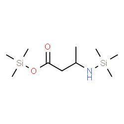 ChemSpider 2D Image | N,O-Bis-(trimethylsilyl)-3-aminobutyric acid | C10H25NO2Si2