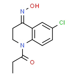 ChemSpider 2D Image | 1-[(4Z)-6-Chloro-4-(hydroxyimino)-3,4-dihydro-1(2H)-quinolinyl]-1-propanone | C12H13ClN2O2
