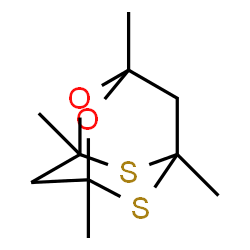 ChemSpider 2D Image | 2,4-Dioxa-6,8-dithiaadamantane, 1,3,5,7-tetramethyl- | C10H16O2S2