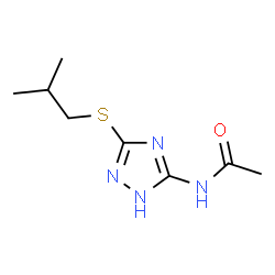ChemSpider 2D Image | N-[3-(Isobutylsulfanyl)-1H-1,2,4-triazol-5-yl]acetamide | C8H14N4OS