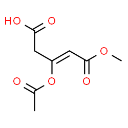ChemSpider 2D Image | (3Z)-3-Acetoxy-5-methoxy-5-oxo-3-pentenoic acid | C8H10O6