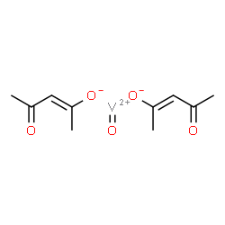 ChemSpider 2D Image | Oxovanadium(2+) bis[(2E)-4-oxo-2-penten-2-olate] | C10H14O5V