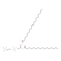ChemSpider 2D Image | 3-[(9E)-9-Octadecenoyloxy]-2-(palmitoyloxy)propyl 2-(trimethylammonio)ethyl phosphate | C42H82NO8P