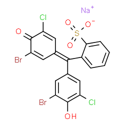 ChemSpider 2D Image | Bromochlorophenol Blue sodium salt | C19H9Br2Cl2NaO5S