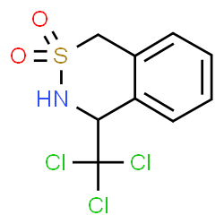 ChemSpider 2D Image | 4-(Trichloromethyl)-3,4-dihydro-1H-2,3-benzothiazine 2,2-dioxide | C9H8Cl3NO2S