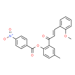 ChemSpider 2D Image | 2-[(2E)-3-(2-Methoxyphenyl)-2-propenoyl]-4-methylphenyl 4-nitrobenzoate | C24H19NO6