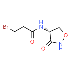 ChemSpider 2D Image | 3-Bromo-N-[(4R)-3-oxo-1,2-oxazolidin-4-yl]propanamide | C6H9BrN2O3