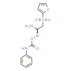 ChemSpider 2D Image | N'-[(Phenylcarbamoyl)oxy]-2-(2-thienylsulfonyl)ethanimidamide | C13H13N3O4S2