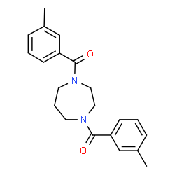 ChemSpider 2D Image | 1,4-Diazepane-1,4-diylbis[(3-methylphenyl)methanone] | C21H24N2O2