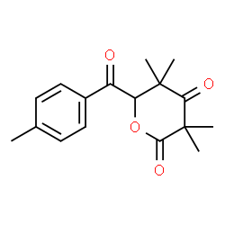 ChemSpider 2D Image | 3,3,5,5-Tetramethyl-6-(4-methyl-benzoyl)-dihydro-pyran-2,4-dione | C17H20O4