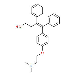 ChemSpider 2D Image | (3E)-4-{4-[2-(Dimethylamino)ethoxy]phenyl}-3,4-diphenyl-3-buten-1-ol | C26H29NO2