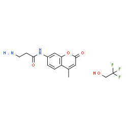 ChemSpider 2D Image | N-(4-Methyl-2-oxo-2H-chromen-7-yl)-beta-alaninamide - 2,2,2-trifluoroethanol (1:1) | C15H17F3N2O4