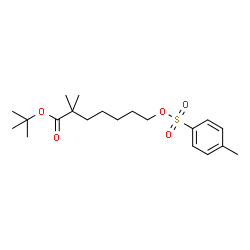 ChemSpider 2D Image | 2-Methyl-2-propanyl 2,2-dimethyl-7-{[(4-methylphenyl)sulfonyl]oxy}heptanoate | C20H32O5S