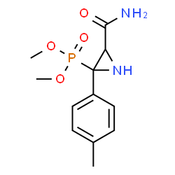 ChemSpider 2D Image | Dimethyl [3-carbamoyl-2-(4-methylphenyl)-2-aziridinyl]phosphonate | C12H17N2O4P