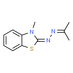 ChemSpider 2D Image | (2E)-2-(Isopropylidenehydrazono)-3-methyl-2,3-dihydro-1,3-benzothiazole | C11H13N3S