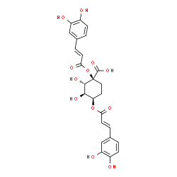 ChemSpider 2D Image | (1S,2S,3S,4R)-1,2,3-trihydroxycyclohexane-1,4-diyl (2E,2'E)bis[3-(3,4-dihydroxyphenyl)acrylate] | C25H24O12