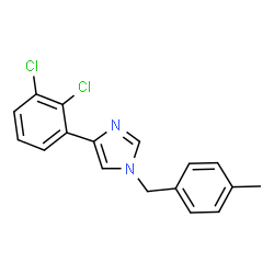 ChemSpider 2D Image | 4-(2,3-Dichlorophenyl)-1-(4-methylbenzyl)-1H-imidazole | C17H14Cl2N2