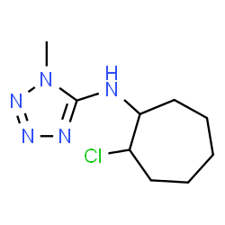 ChemSpider 2D Image | N-(2-Chlorocycloheptyl)-1-methyl-1H-tetrazol-5-amine | C9H16ClN5