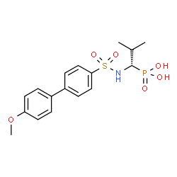ChemSpider 2D Image | [(1S)-1-{[(4'-Methoxy-4-biphenylyl)sulfonyl]amino}-2-methylpropyl]phosphonic acid | C17H22NO6PS