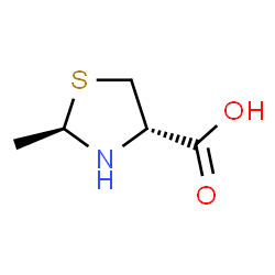 ChemSpider 2D Image | (2R-trans)-2-methyl-4-thiazolidinecarboxylic acid | C5H9NO2S