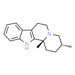 ChemSpider 2D Image | (3R,12bR)-3,12b-Dimethyl-1,2,3,4,6,7,12,12b-octahydroindolo[2,3-a]quinolizine | C17H22N2