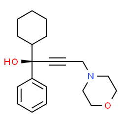ChemSpider 2D Image | (1R)-1-Cyclohexyl-4-(4-morpholinyl)-1-phenyl-2-butyn-1-ol | C20H27NO2