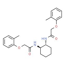 ChemSpider 2D Image | N,N'-(1R,2R)-1,2-Cyclohexanediylbis[2-(2-methylphenoxy)acetamide] | C24H30N2O4