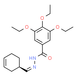 ChemSpider 2D Image | N'-[(Z)-(1R)-3-Cyclohexen-1-ylmethylene]-3,4,5-triethoxybenzohydrazide | C20H28N2O4