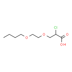 ChemSpider 2D Image | 3-(2-Butoxyethoxy)-2-chloropropanoic acid | C9H17ClO4