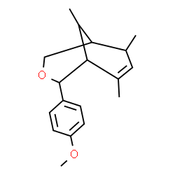 ChemSpider 2D Image | 4-(4-Methoxyphenyl)-6,8,9-trimethyl-3-oxabicyclo[3.3.1]non-6-ene | C18H24O2
