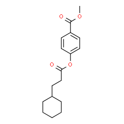 ChemSpider 2D Image | methyl 4-[(3-cyclohexylpropanoyl)oxy]benzoate | C17H22O4