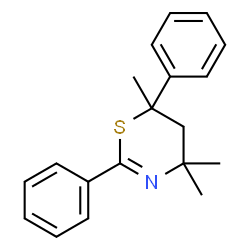 ChemSpider 2D Image | 4,4,6-Trimethyl-2,6-diphenyl-5,6-dihydro-4H-1,3-thiazine | C19H21NS