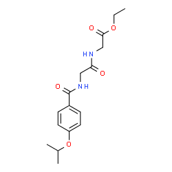 ChemSpider 2D Image | Ethyl N-(4-isopropoxybenzoyl)glycylglycinate | C16H22N2O5