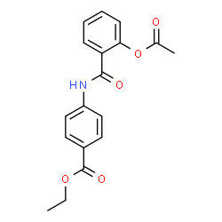 ChemSpider 2D Image | Ethyl 4-[(2-acetoxybenzoyl)amino]benzoate | C18H17NO5