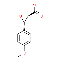 ChemSpider 2D Image | (2R,3S)-3-(4-Methoxyphenyl)-2-oxiranecarboxylate | C10H9O4