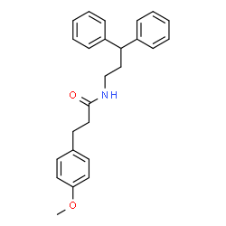 ChemSpider 2D Image | N-(3,3-Diphenylpropyl)-3-(4-methoxyphenyl)propanamide | C25H27NO2