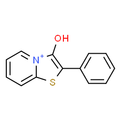ChemSpider 2D Image | 3-Hydroxy-2-phenyl[1,3]thiazolo[3,2-a]pyridin-4-ium | C13H10NOS