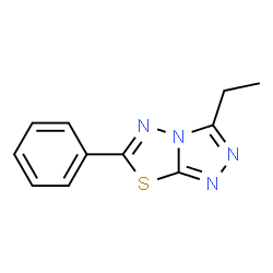 ChemSpider 2D Image | 3-Ethyl-6-phenyl[1,2,4]triazolo[3,4-b][1,3,4]thiadiazole | C11H10N4S