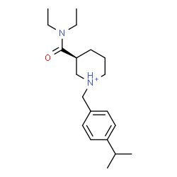 ChemSpider 2D Image | (3S)-3-(Diethylcarbamoyl)-1-(4-isopropylbenzyl)piperidinium | C20H33N2O