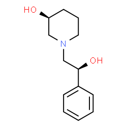 ChemSpider 2D Image | (3S)-1-[(2S)-2-Hydroxy-2-phenylethyl]-3-piperidinol | C13H19NO2