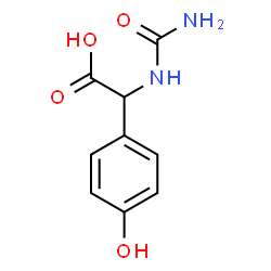 ChemSpider 2D Image | (Carbamoylamino)(4-hydroxyphenyl)acetic acid | C9H10N2O4