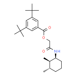 ChemSpider 2D Image | 2-{[(1S,2R,3S)-2,3-Dimethylcyclohexyl]amino}-2-oxoethyl 3,5-bis(2-methyl-2-propanyl)benzoate | C25H39NO3