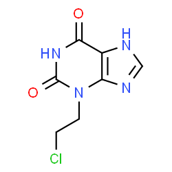 ChemSpider 2D Image | 3-(2-Chloroethyl)-3,7-dihydro-1H-purine-2,6-dione  | C7H7ClN4O2
