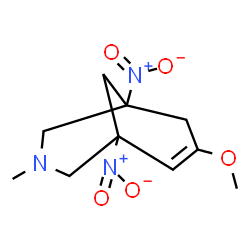 ChemSpider 2D Image | 7-Methoxy-3-methyl-1,5-dinitro-3-azabicyclo[3.3.1]non-6-ene | C10H15N3O5